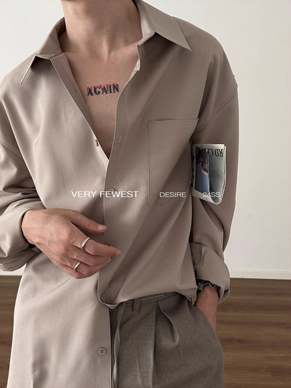 Basic Oversize Long Sleeve Shirt WN8956