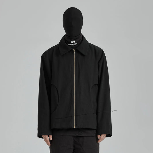 Arc Moon Pocket Independent Cut Oversize Zipper Jacket WN21297