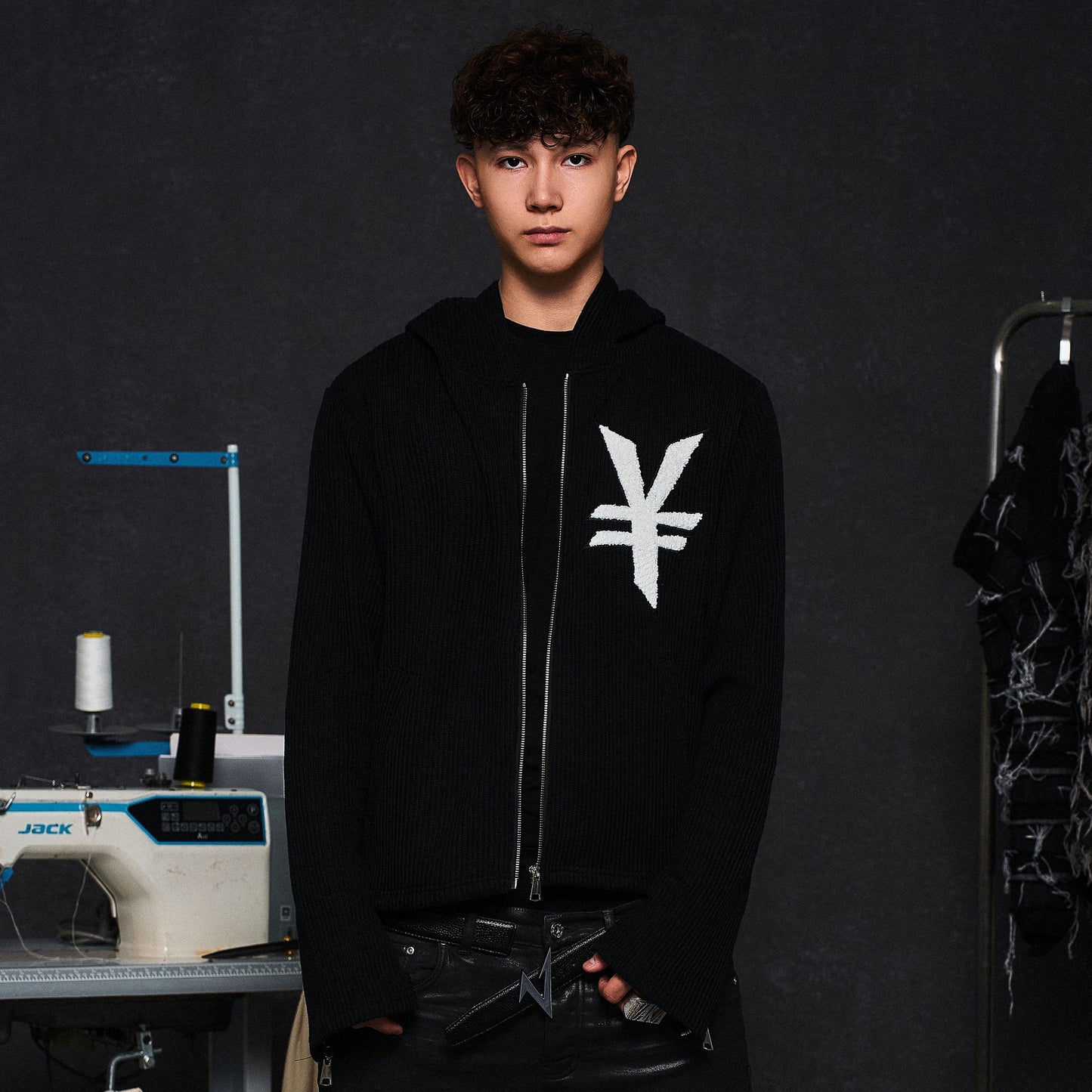 Hooded Knit Zipper Cardigan WN20989