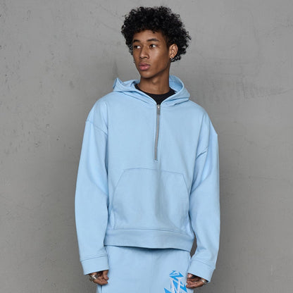 Half Zipper Oversize Hoodie & Sweatpants Setup WN21000
