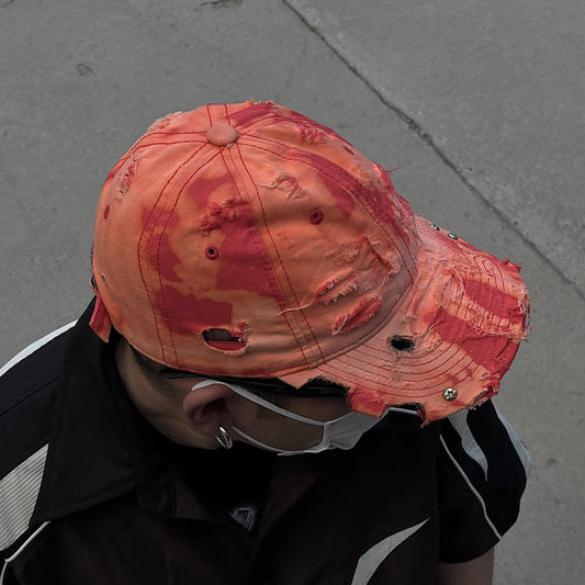 Tie-Dye Damage Curved-Brim Cap WN21098