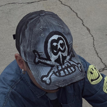 Graffiti Skull Tie-Dye Design Cap WN21136