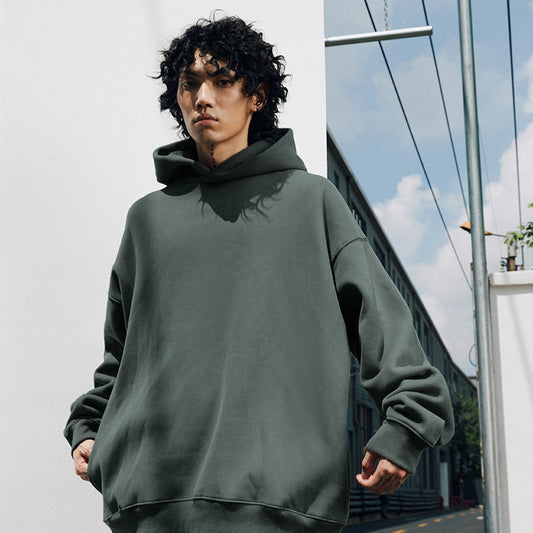 Fleece-Lined Oversize Pullover Hoodie WN12398