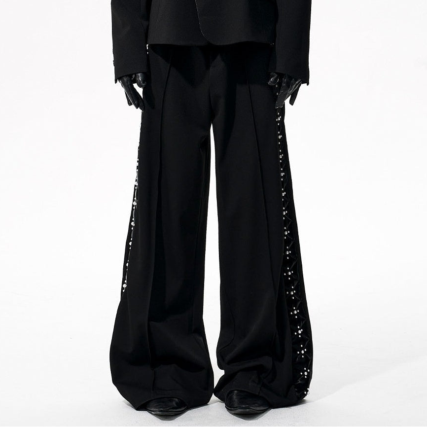 PU Leather Wide Leg Straight Pants & Jacket Setup WN21967