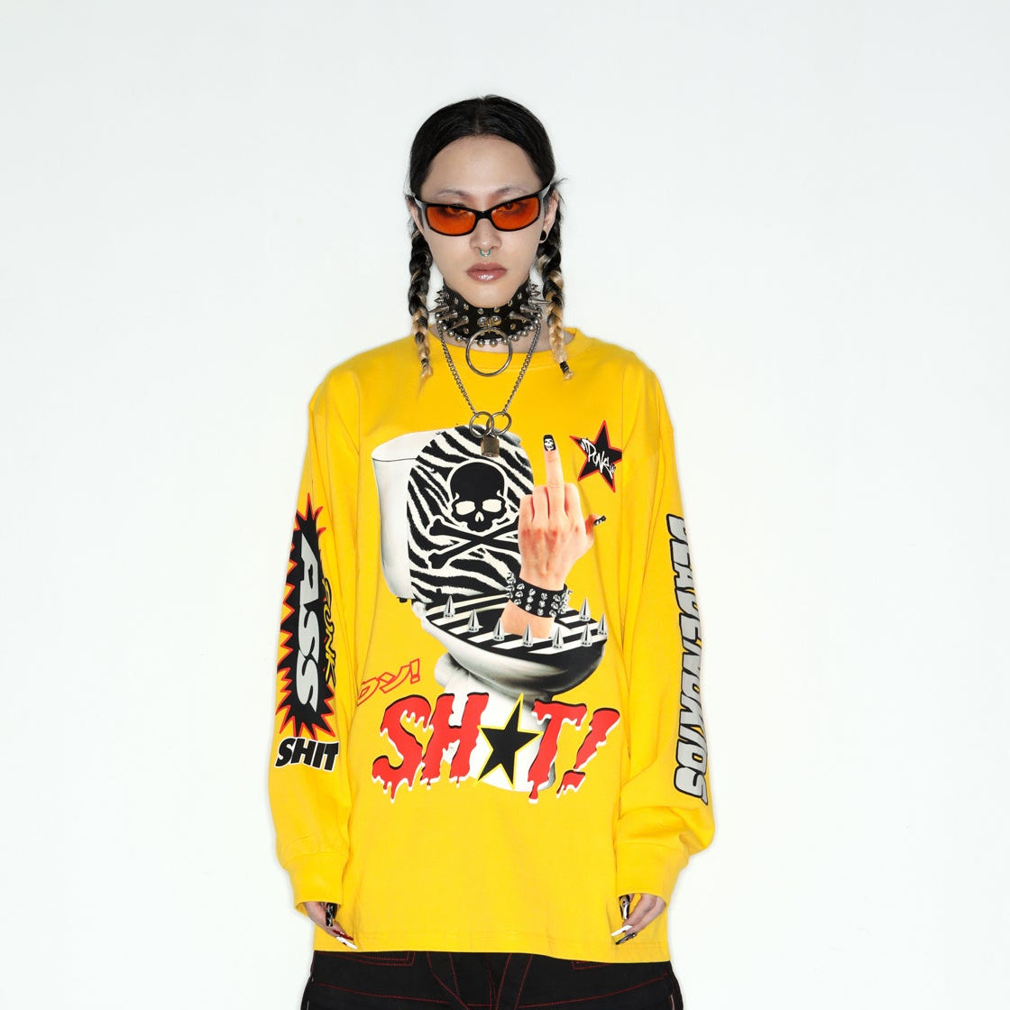 Graphic Letter Print Long Sleeve T-Shirt WN22250