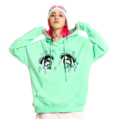 Illustration Eye Print Hoodie WN22270
