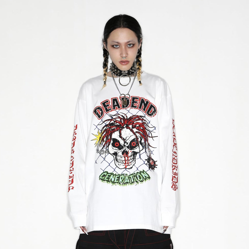 Skull Print Long Sleeve T-Shirt WN22272