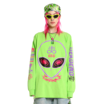 Graphic Letter Print Long Sleeve T-Shirt WN22282