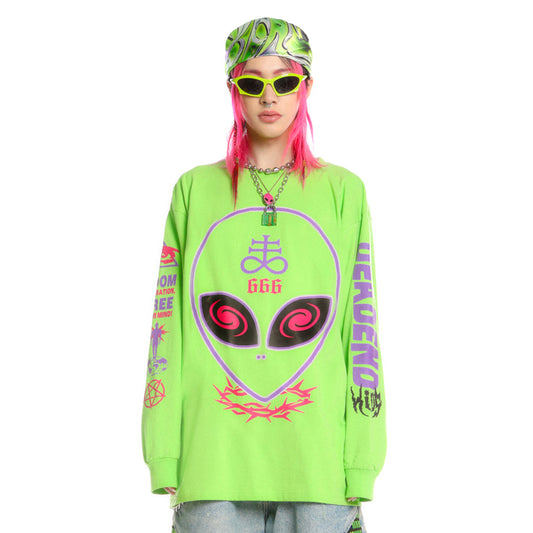 Graphic Letter Print Long Sleeve T-Shirt WN22282