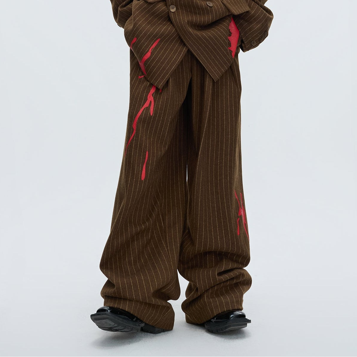 Stripe Wool Tailored Jacket & Stripe Trousers Setup WN22605