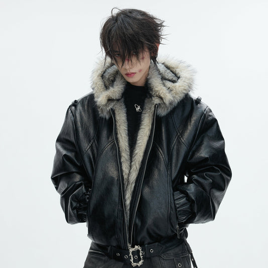 Hooded Fake Fur Heavyweight Puffer Jacket WN22612