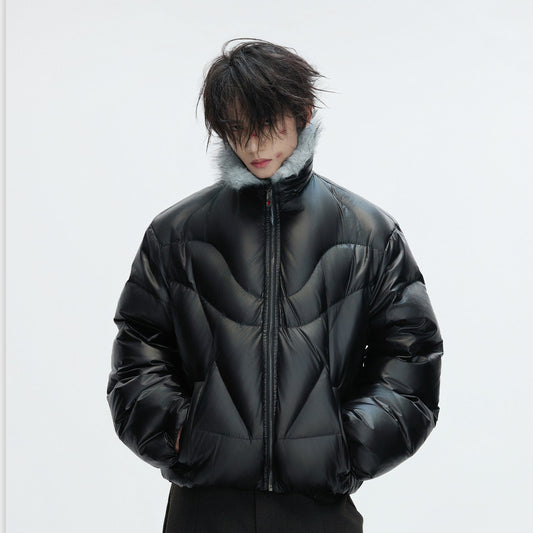 Fake Fur Collar Heavyweight White Duck Down Jacket WN22615