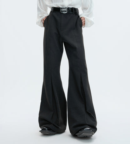 Pleats Flare Wool Trousers WN22625