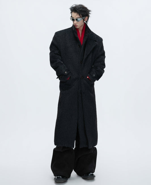 Textured Wool Long Coat WN22628