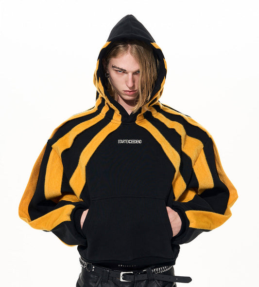 Two Mix Color Design Fleece Hoodie WN22650