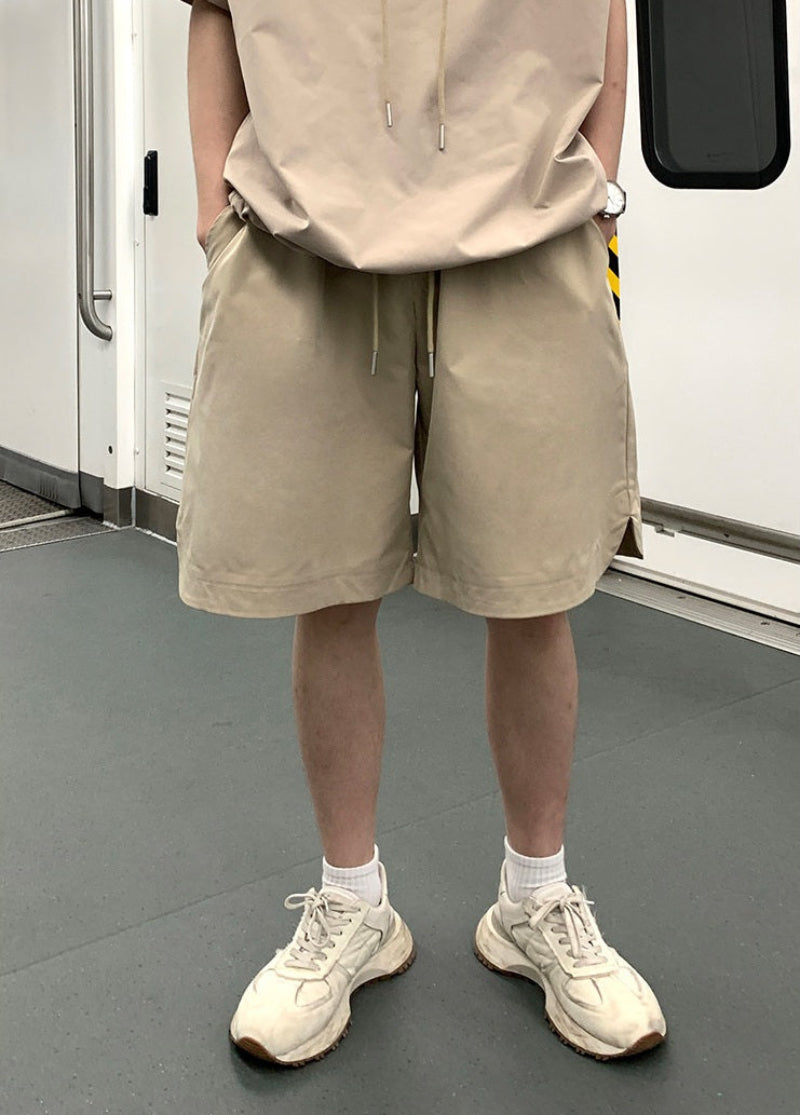 Half Zip Short Sleeve T-Shirt & Half Pants Setup WN24901