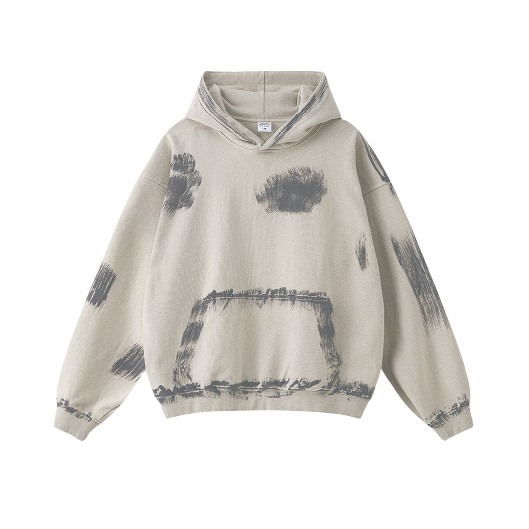 Oversize Brushed Paint Hoodie WN7867