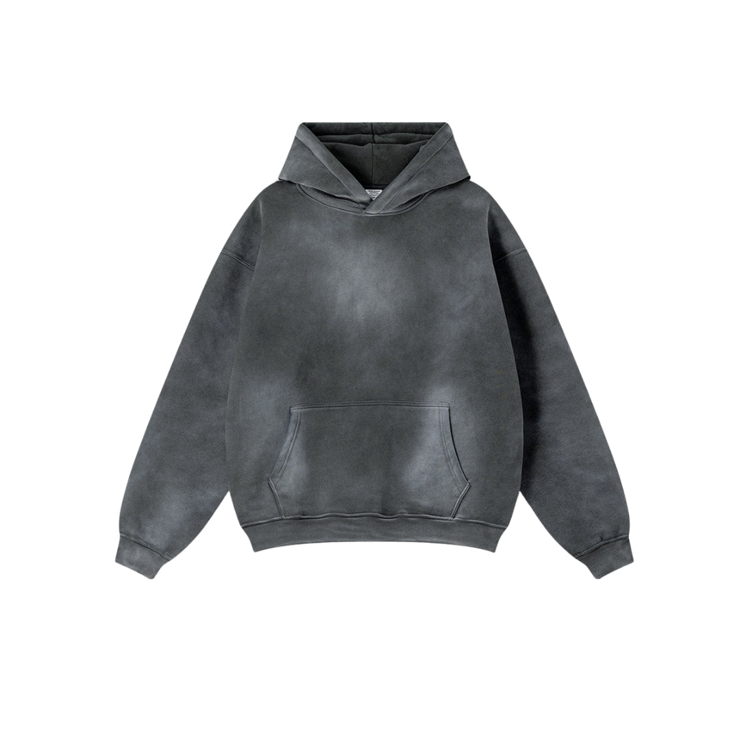 Oversize Fleece Linning Washed Pullover Hoodie WN9924