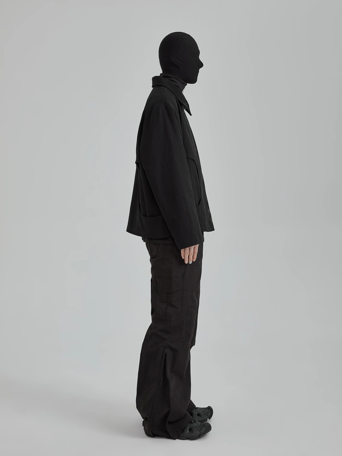 Arc Moon Pocket Independent Cut Oversize Zipper Jacket WN21297