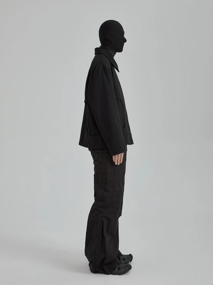 Arc Moon Pocket Independent Cut Oversize Zipper Jacket WN21297