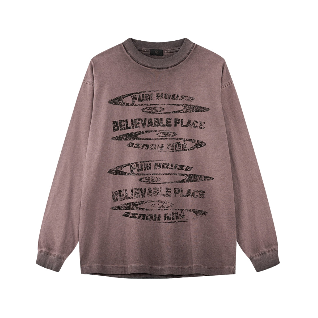 Oversize Gradient Long Sleeve T-Shirt WN7839