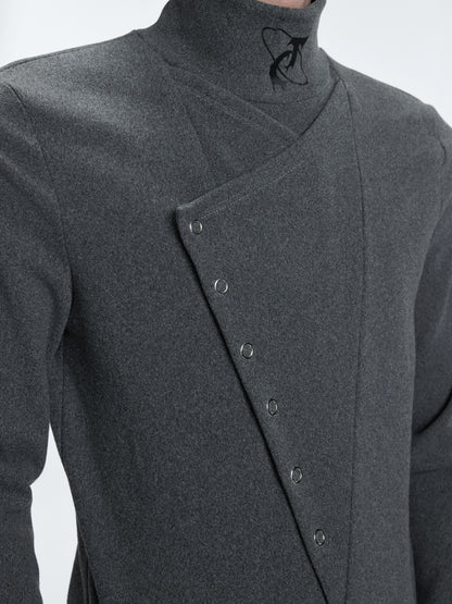 High-Neck Splice Thermal Long Sleeve T-Shirt WN22597