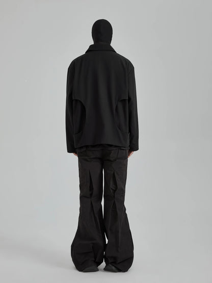 Arc Moon Pocket Independent Cut Oversize Zipper Jacket WN21297