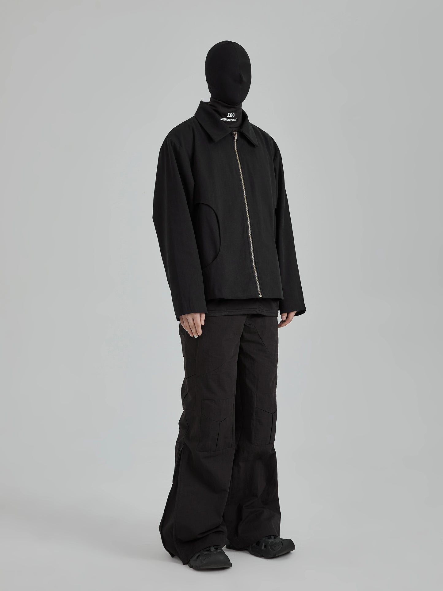 Arc Moon Pocket Independent Cut Oversize Zipper Jacket WN21297