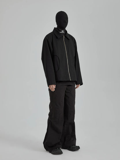 Arc Moon Pocket Independent Cut Oversize Zipper Jacket WN21297