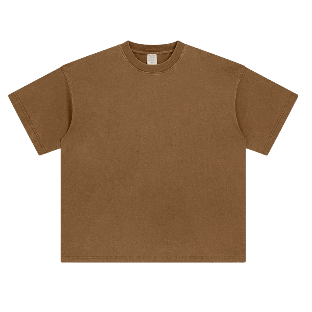 Washed Oversize Short-sleeve T-shirt WN6457
