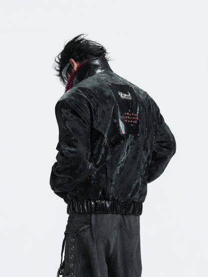 Fake Fur Collar Fleece Lining Reversible Puffer Jacket WN22598