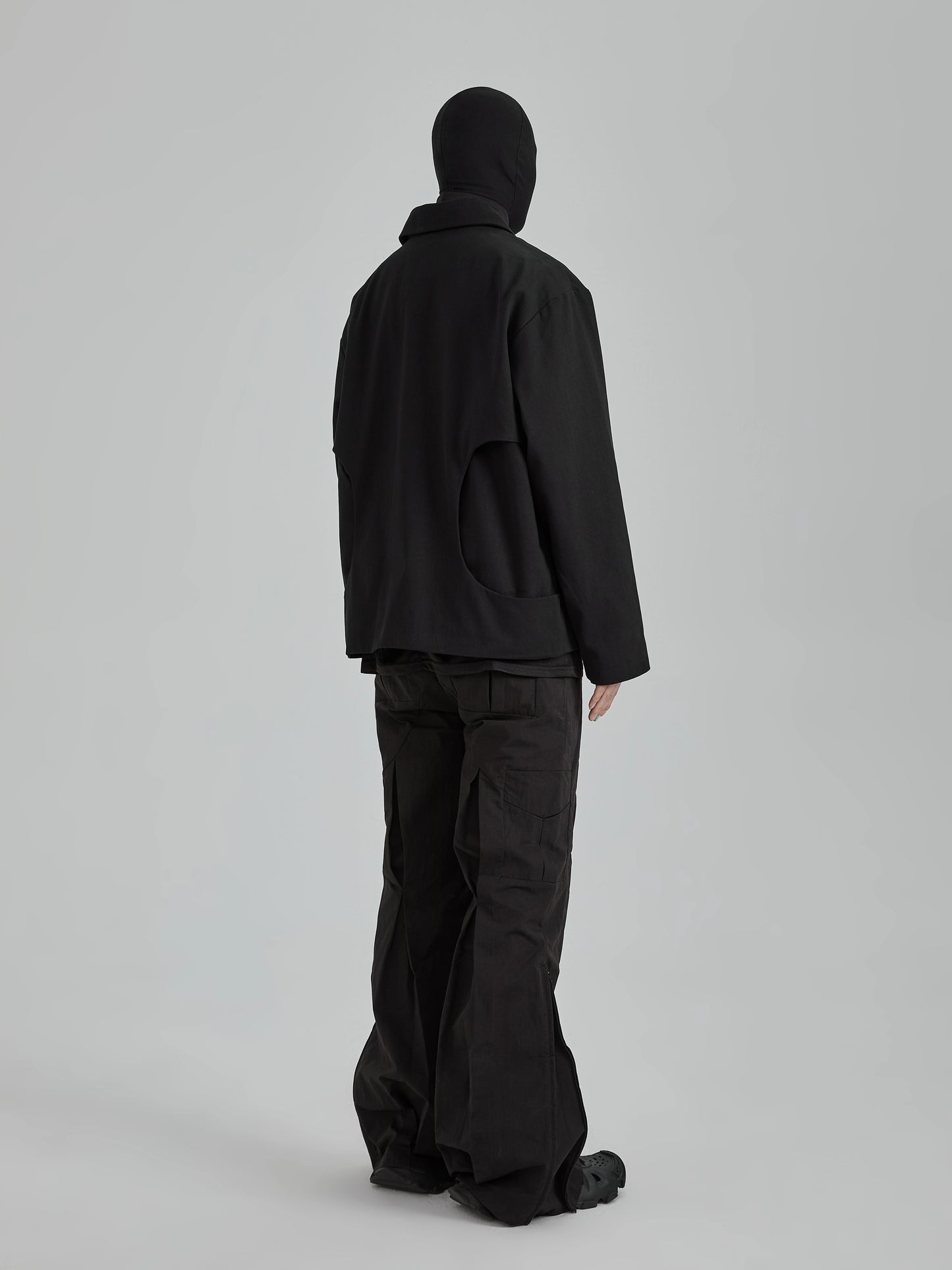 Arc Moon Pocket Independent Cut Oversize Zipper Jacket WN21297