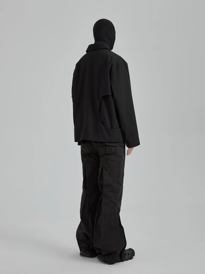 Arc Moon Pocket Independent Cut Oversize Zipper Jacket WN21297