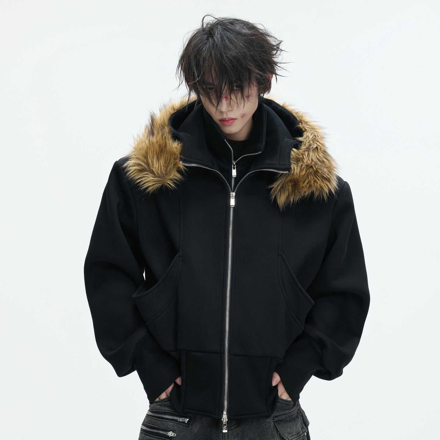 Fake Layered Hooded Puffer Jacket WN22609