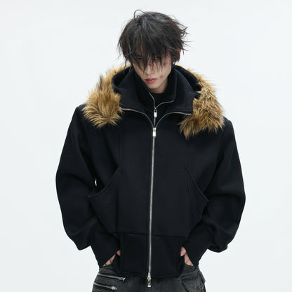 Fake Layered Hooded Puffer Jacket WN22609