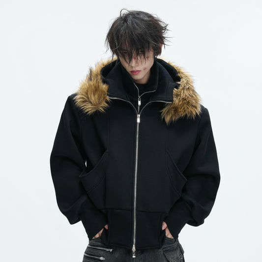 Fake Layered Hooded Puffer Jacket WN22609