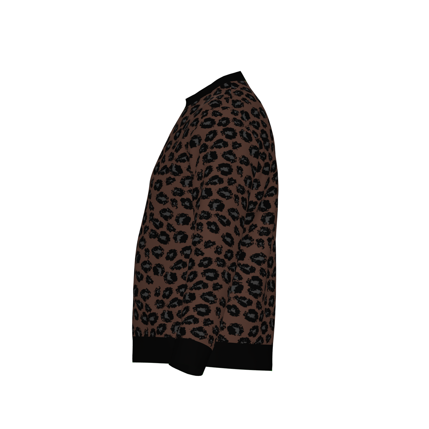 Classic Fit Leopard Pattern Knit Sweater WNK0005