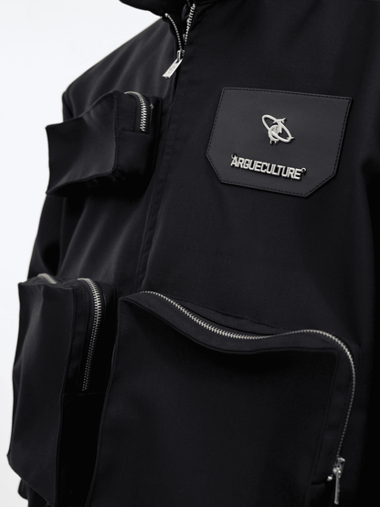3D Large Pocket Design Short Silhouette Jacket WN4021