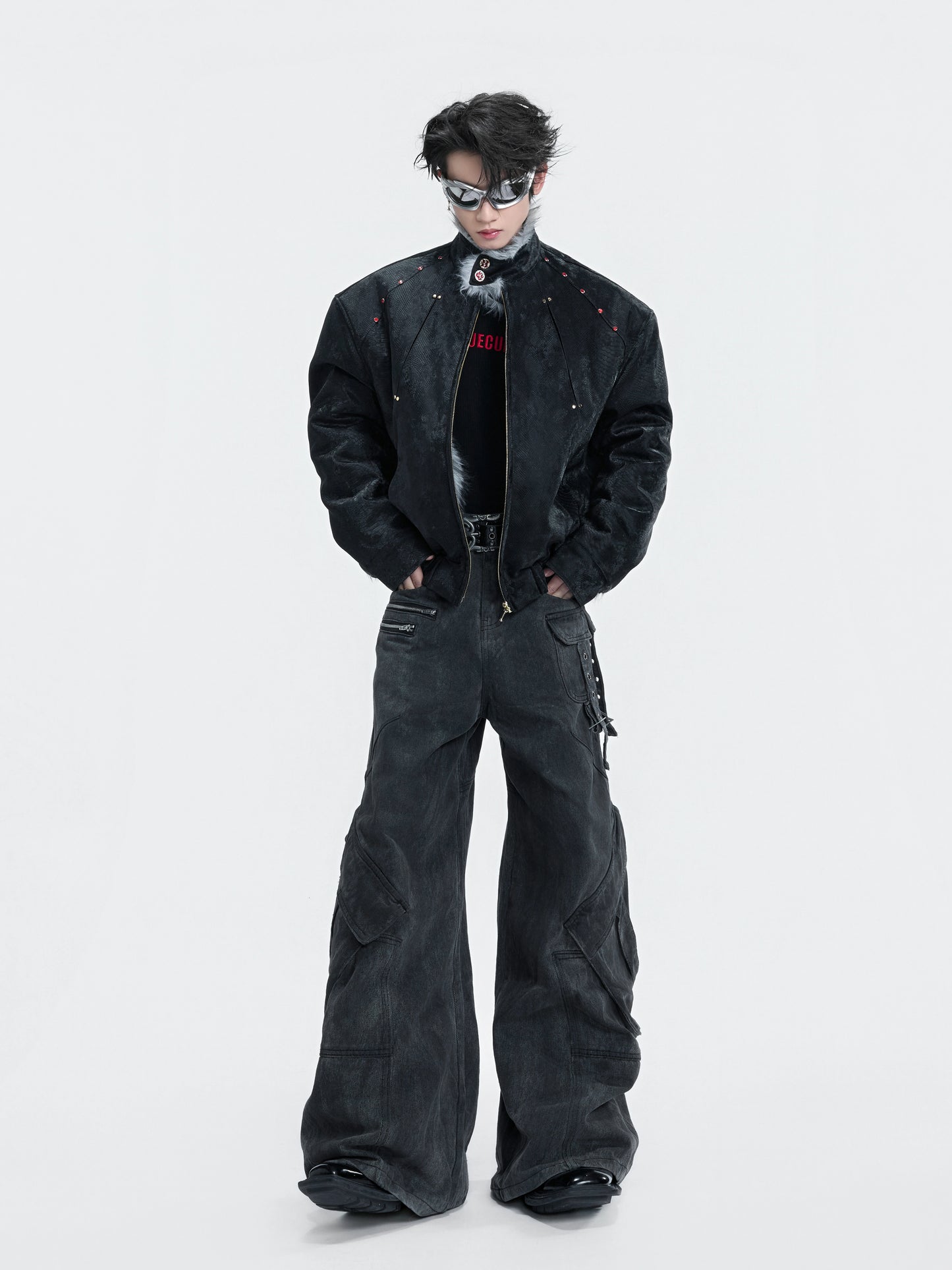 Fake Fur Collar Fleece Lining Heavyweight Puffer Jacket WN22596