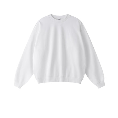 Oversize Heavyweight Basic Round Neck Sweatshirt WN9929