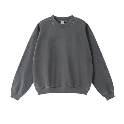 Washed Round Neck Sweatshirt & Sweatpants Setup WN7902