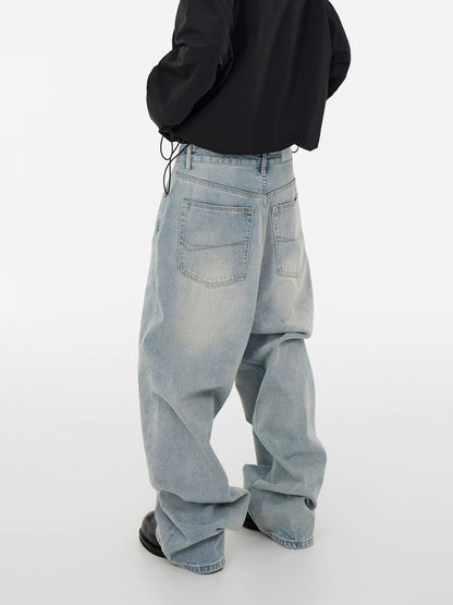Washed Baggy Dragging Wide Leg Denim Jeans WN16975