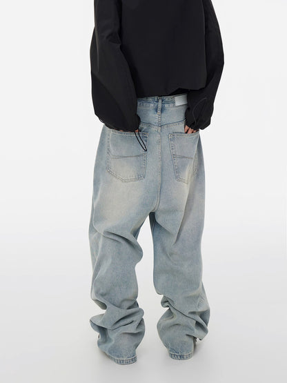 Washed Baggy Dragging Wide Leg Denim Jeans WN16975