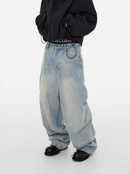 Washed Baggy Dragging Wide Leg Denim Jeans WN16975