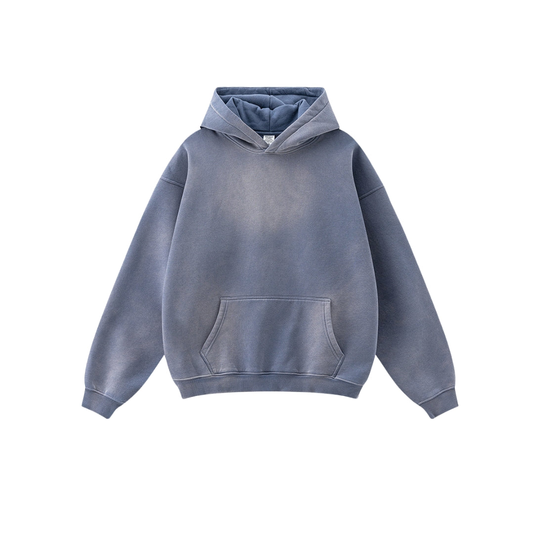 Oversize Fleece Linning Washed Pullover Hoodie WN9924