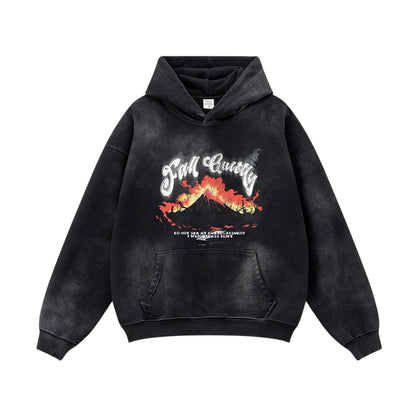 Oversize Heavyweight Print Hoodie WN7848