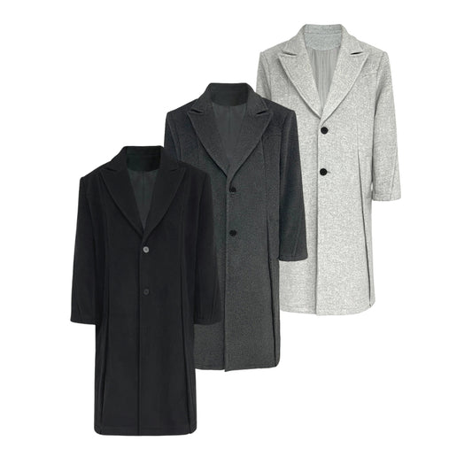 Wool Blend Oversize Long Coat WN8566