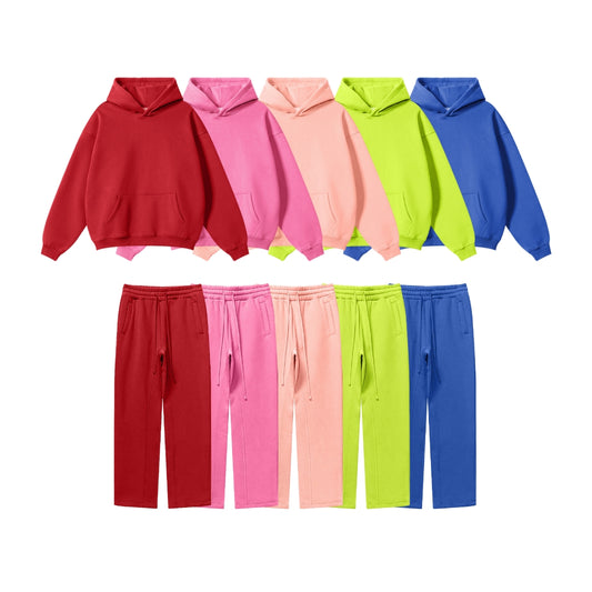 Fleece Lininng Oversize Hoodie & Fleece Linning Sweatpants Setup WN9931-K2