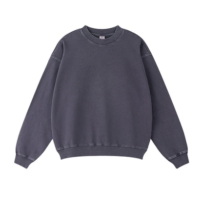 Washed Round Neck Sweatshirt & Sweatpants Setup WN7902