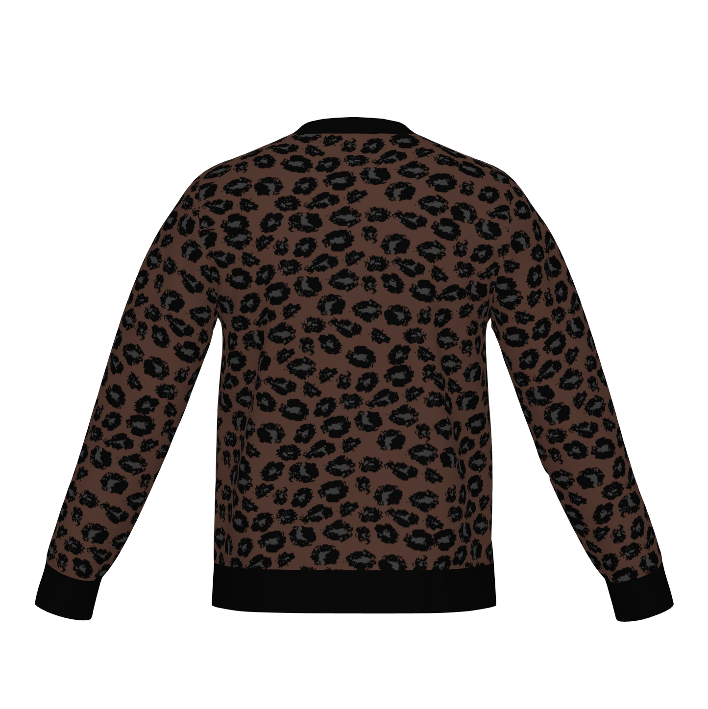 Classic Fit Leopard Pattern Knit Sweater WNK0005